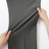 婦人　風を通す　ストレッチサッカーイージーテーパードパンツ