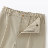 婦人　風を通す　ストレッチサッカーイージーテーパードパンツ