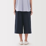 婦人　風を通す　ストレッチサッカーイージークロップドパンツ