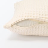 インド綿洗いざらしワッフル織クッションカバー