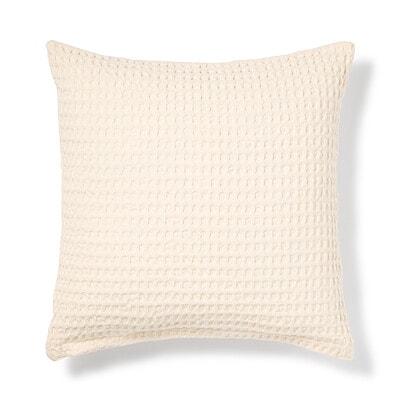 インド綿洗いざらしワッフル織クッションカバー　４３×４３ｃｍ用