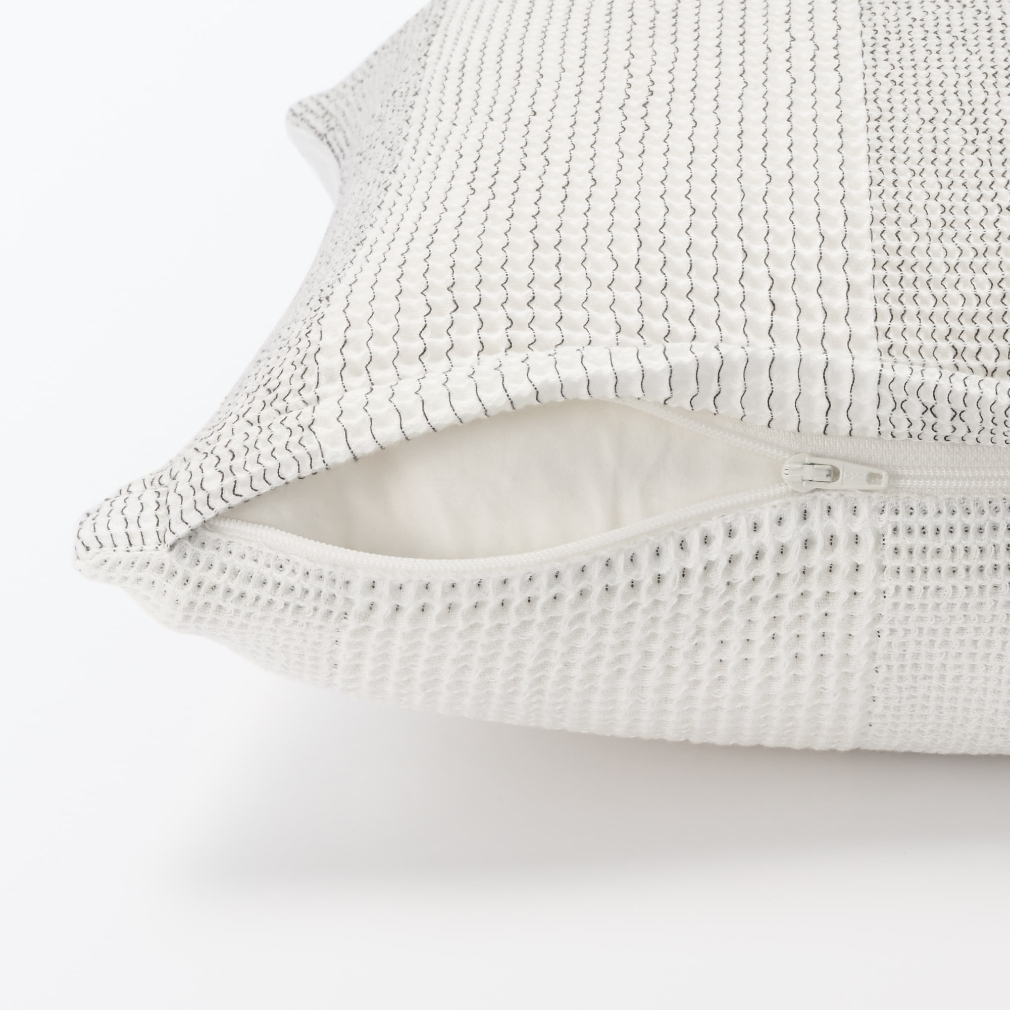 インド綿ミニワッフル織クッションカバー