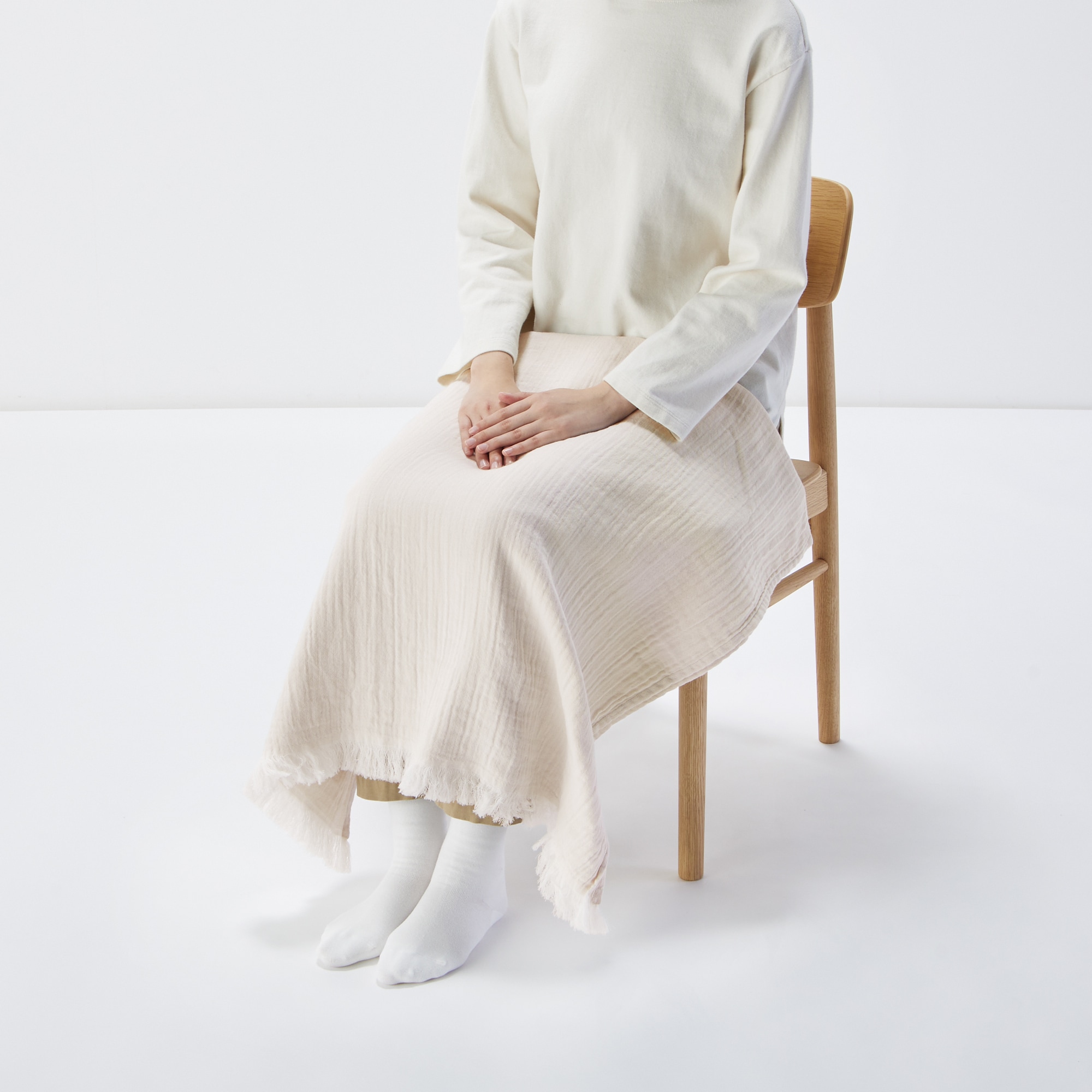 羽織れる　二重ガーゼブランケット