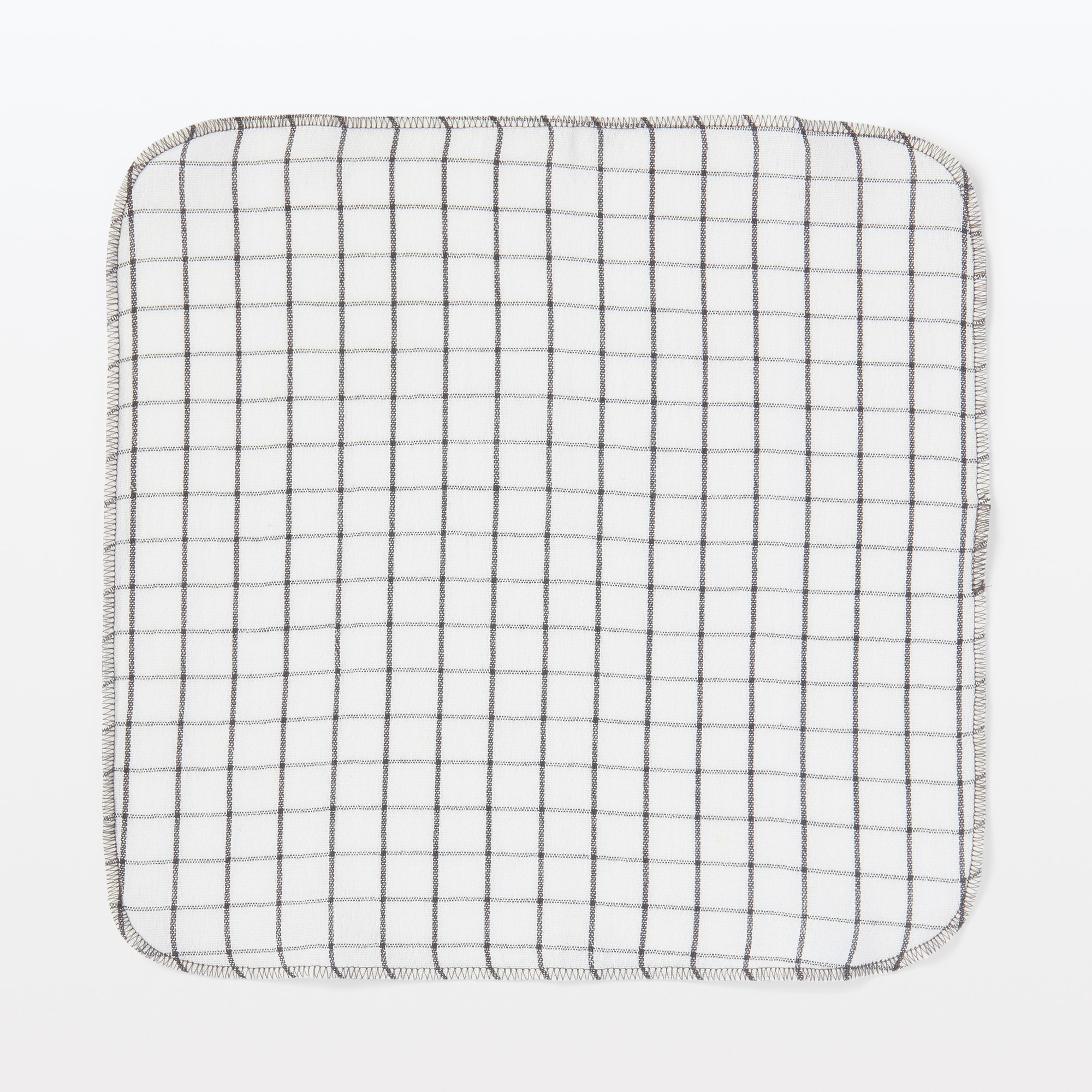 インド綿　先染めふきん　６枚組／チャコールグレー