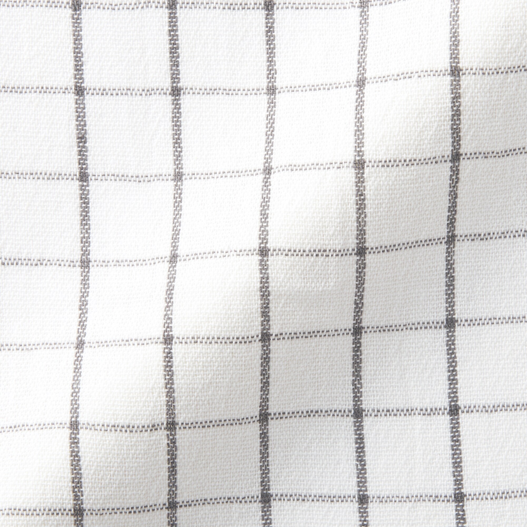 インド綿　先染めふきん　６枚組／チャコールグレー