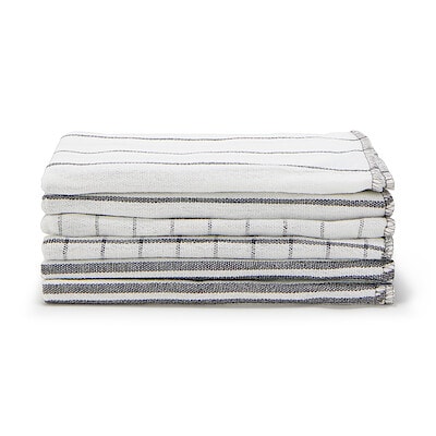 インド綿　先染めふきん　６枚組　約４０×４０ｃｍ