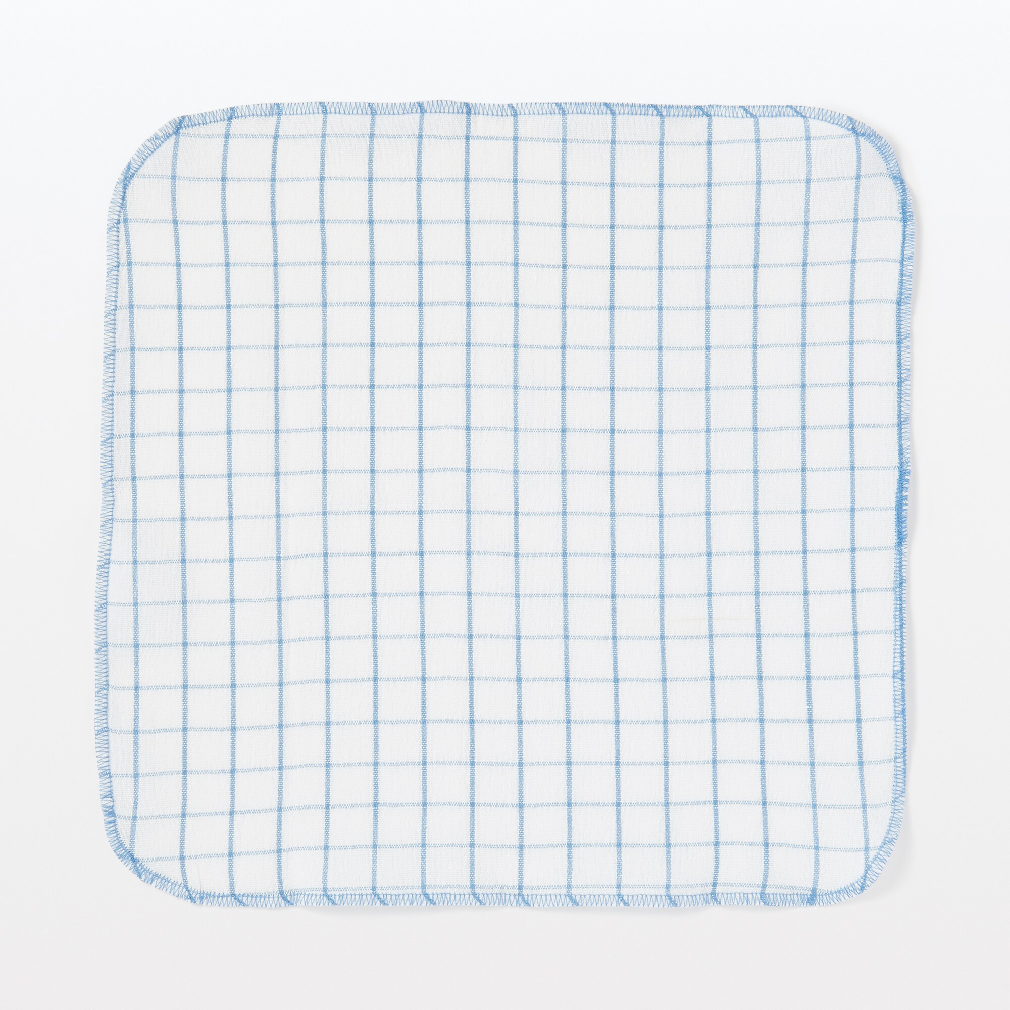 インド綿　先染めふきん　６枚組／ブルー