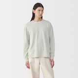 紳士　昔ながらの製法で編み立てたミニ裏毛クルーネック長袖Ｔシャツ