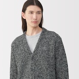 紳士　コットンローゲージニットカーディガン