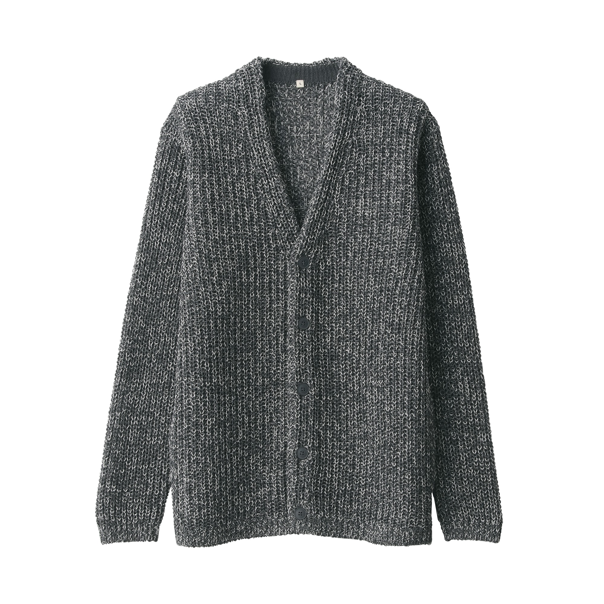 紳士　コットンローゲージニットカーディガン