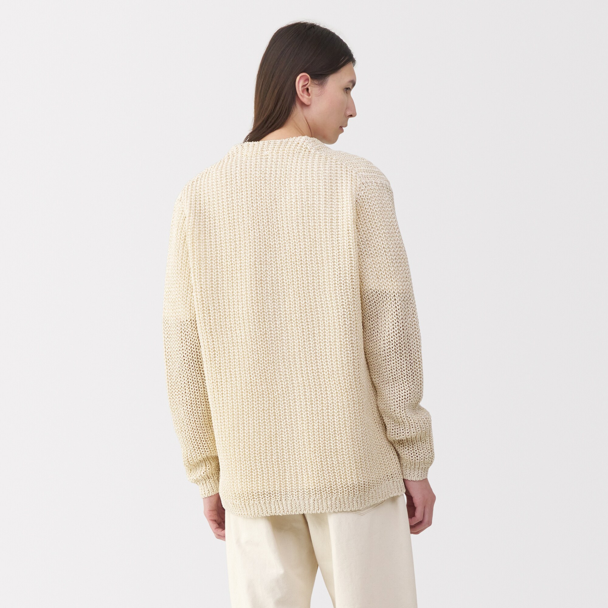 紳士　コットンローゲージニットカーディガン