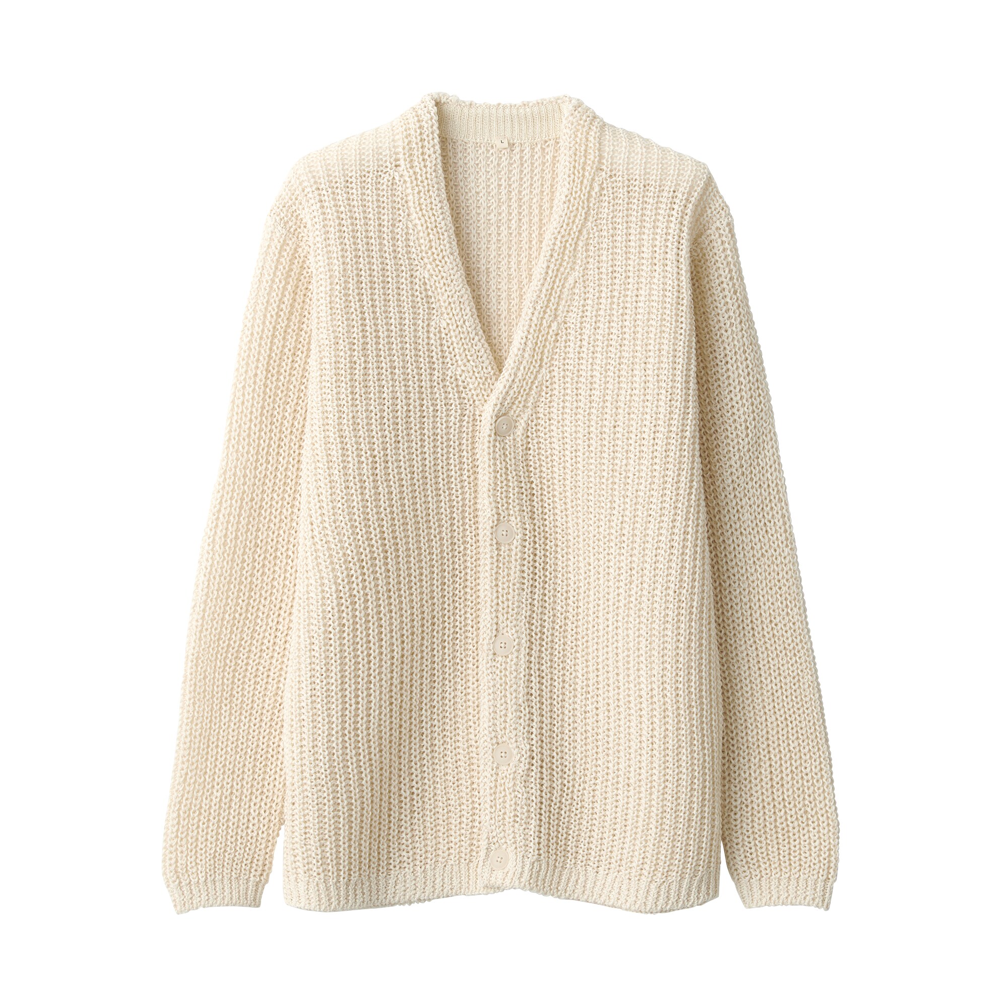 紳士　コットンローゲージニットカーディガン