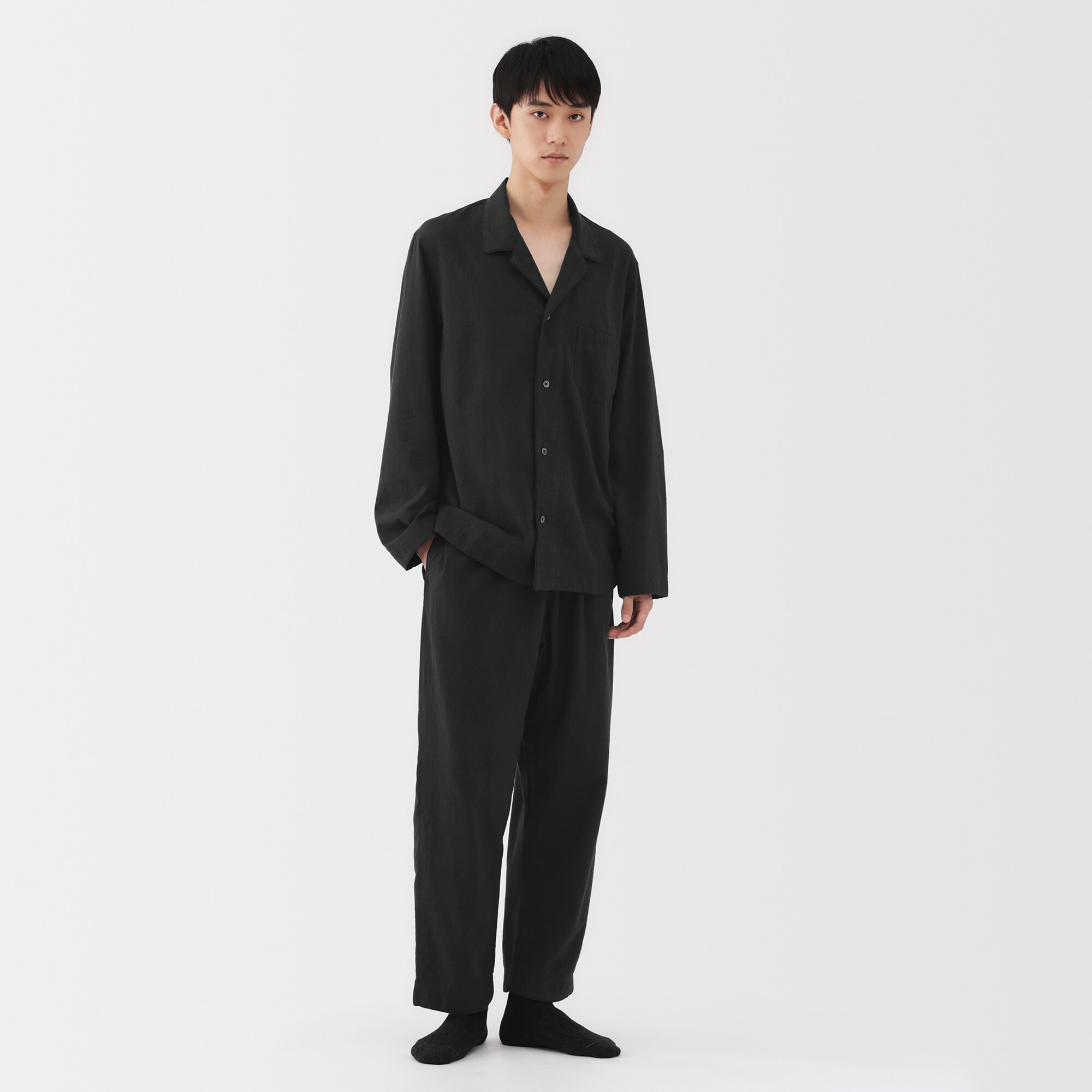 MUJI Labo 無印　インドの手紬ぎ手織りパジャマ 男女兼用 インドの手紬ぎ手織りパジャマ | 無印良品