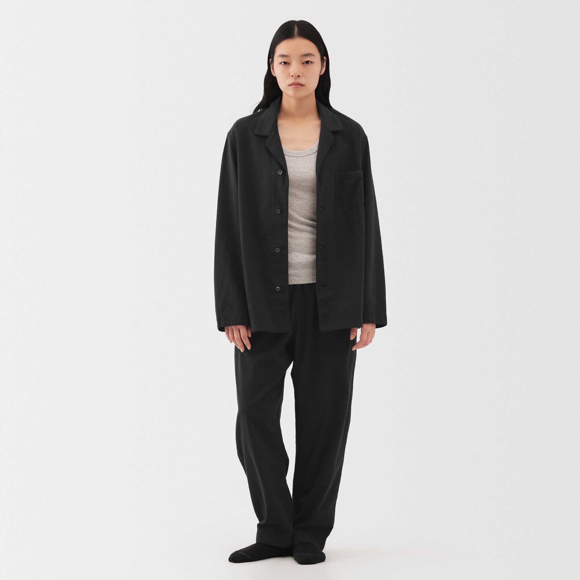 男女兼用 インドの手紬ぎ手織りパジャマ | 無印良品