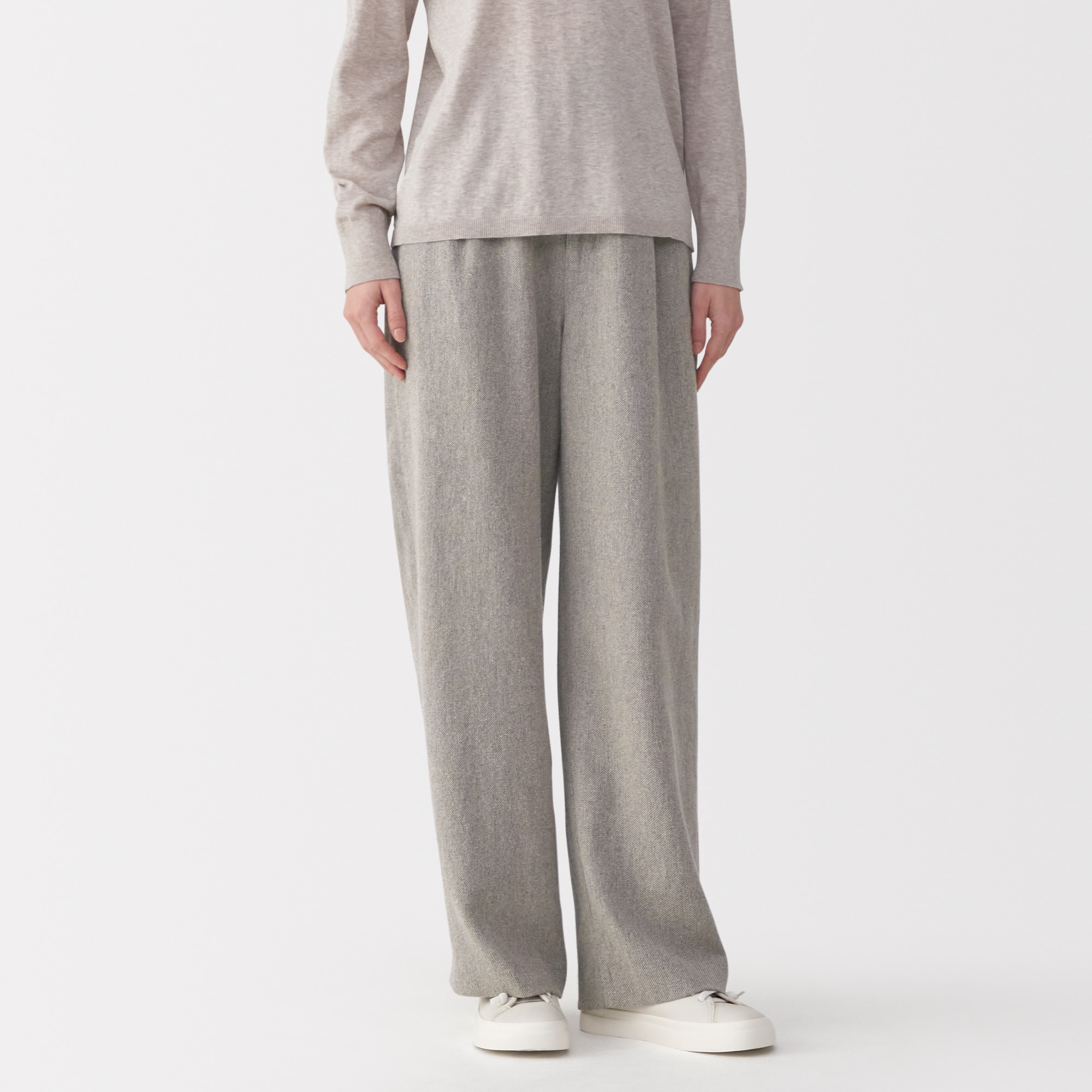 婦人　リネン混ウールパンツ