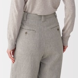 婦人　リネン混ウールパンツ