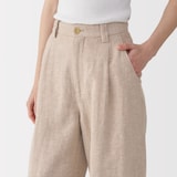 婦人　リネン混ウールパンツ