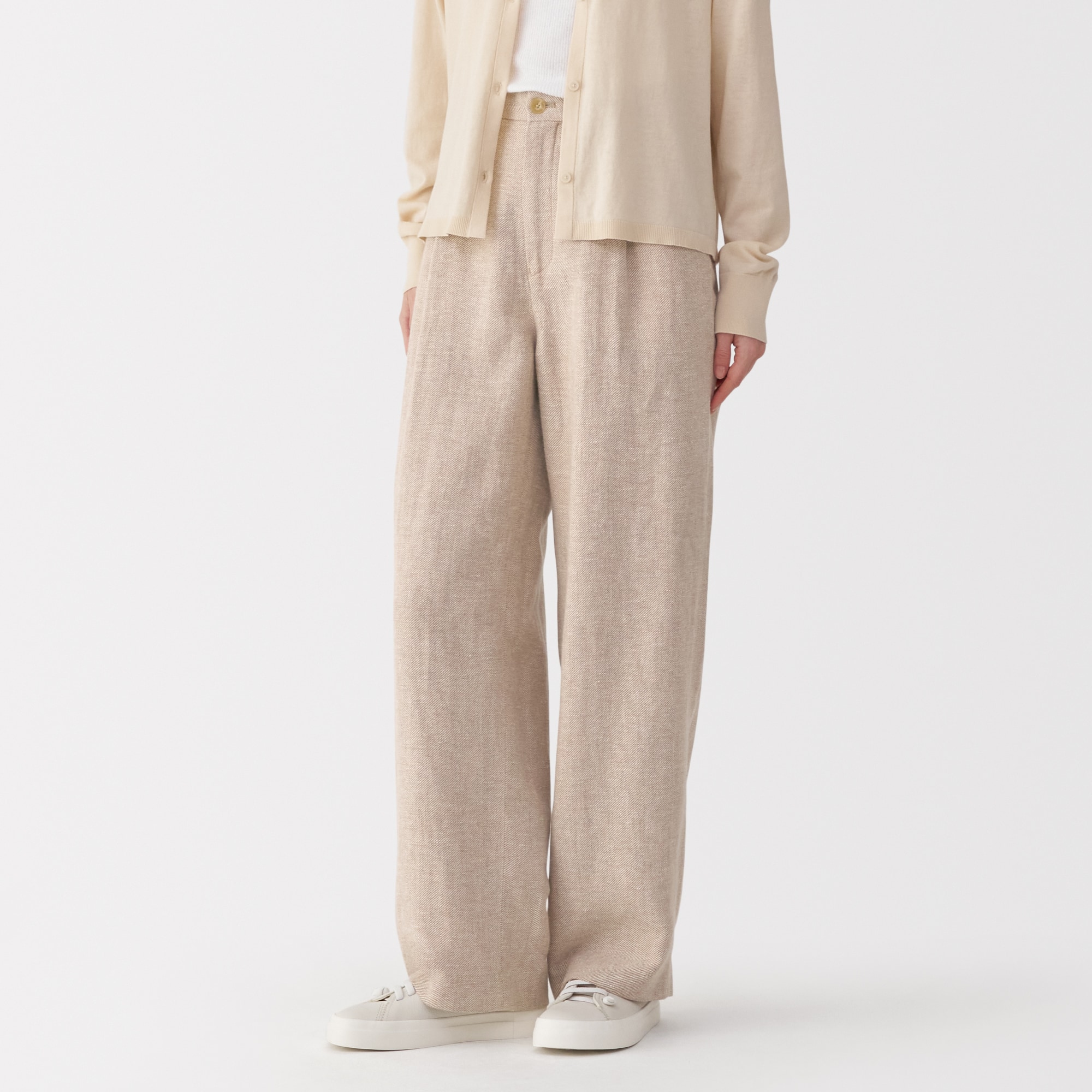 婦人　リネン混ウールパンツ