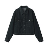 婦人和紙混デニムジャケット　ダークグレー