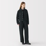 婦人和紙混デニムジャケット　ダークグレー