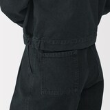 婦人和紙混デニムジャケット　ダークグレー