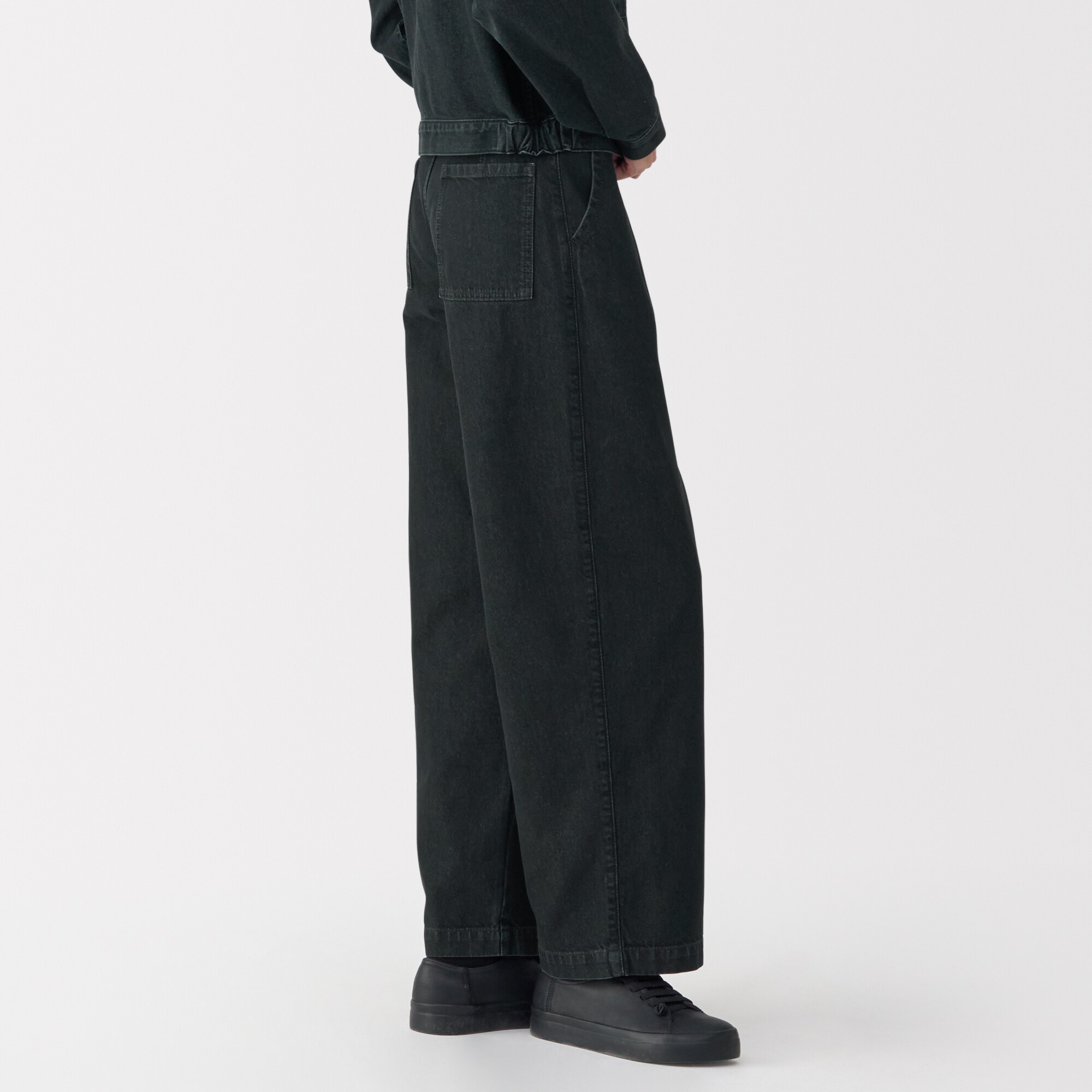 婦人 和紙混デニムパンツ ダークグレー | 無印良品