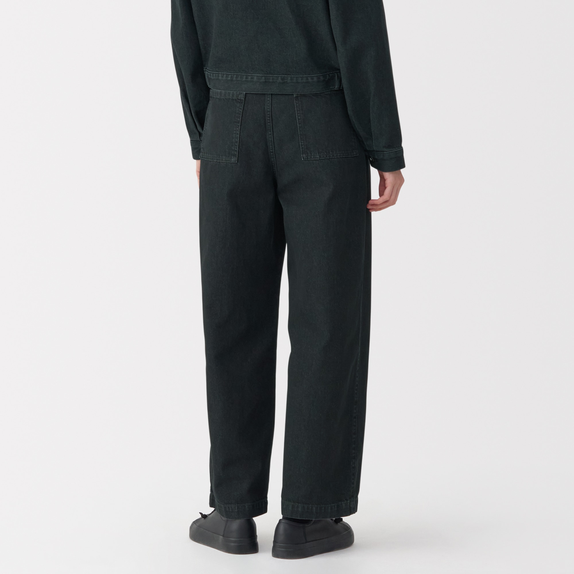 婦人 和紙混デニムパンツ ダークグレー | 無印良品