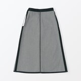 婦人　和紙混デニムスカート　ダークグレー