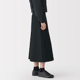 婦人　和紙混デニムスカート　ダークグレー