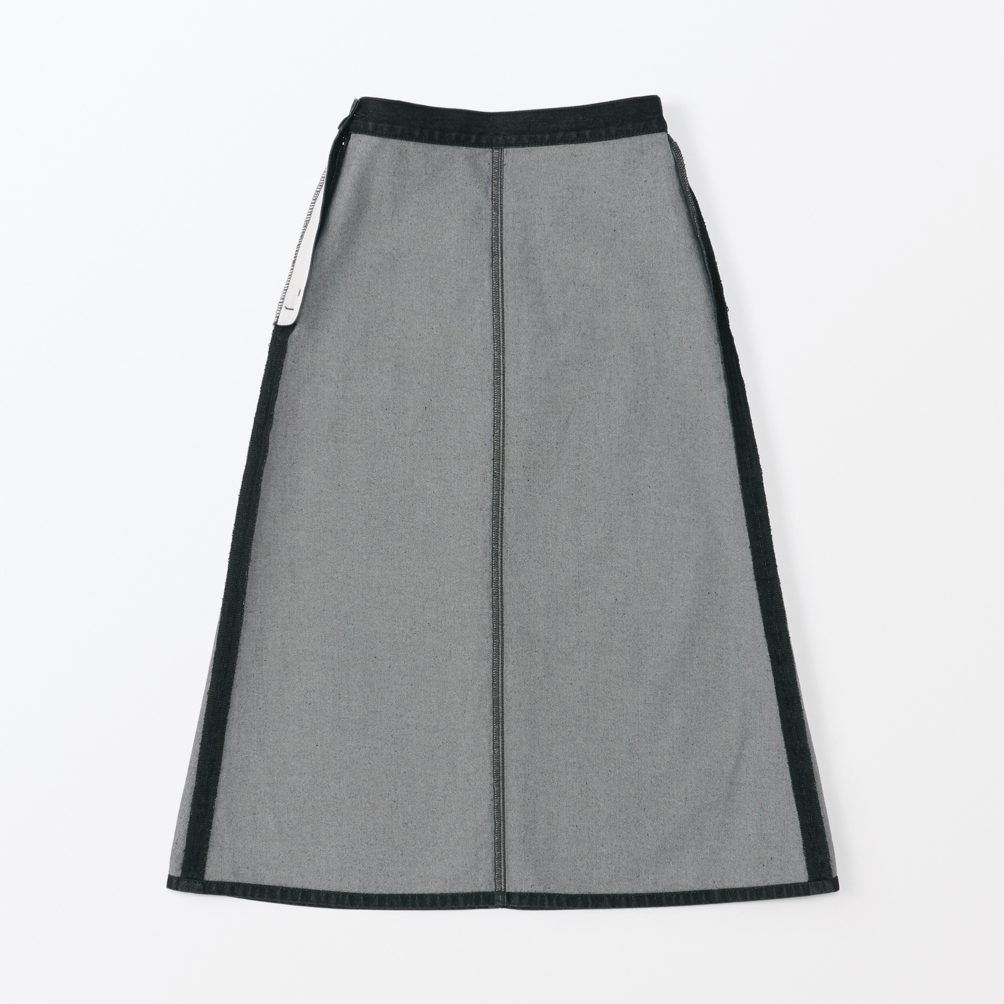 婦人　和紙混デニムスカート　ダークグレー