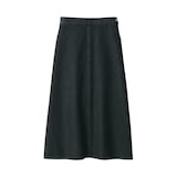 婦人　和紙混デニムスカート　ダークグレー