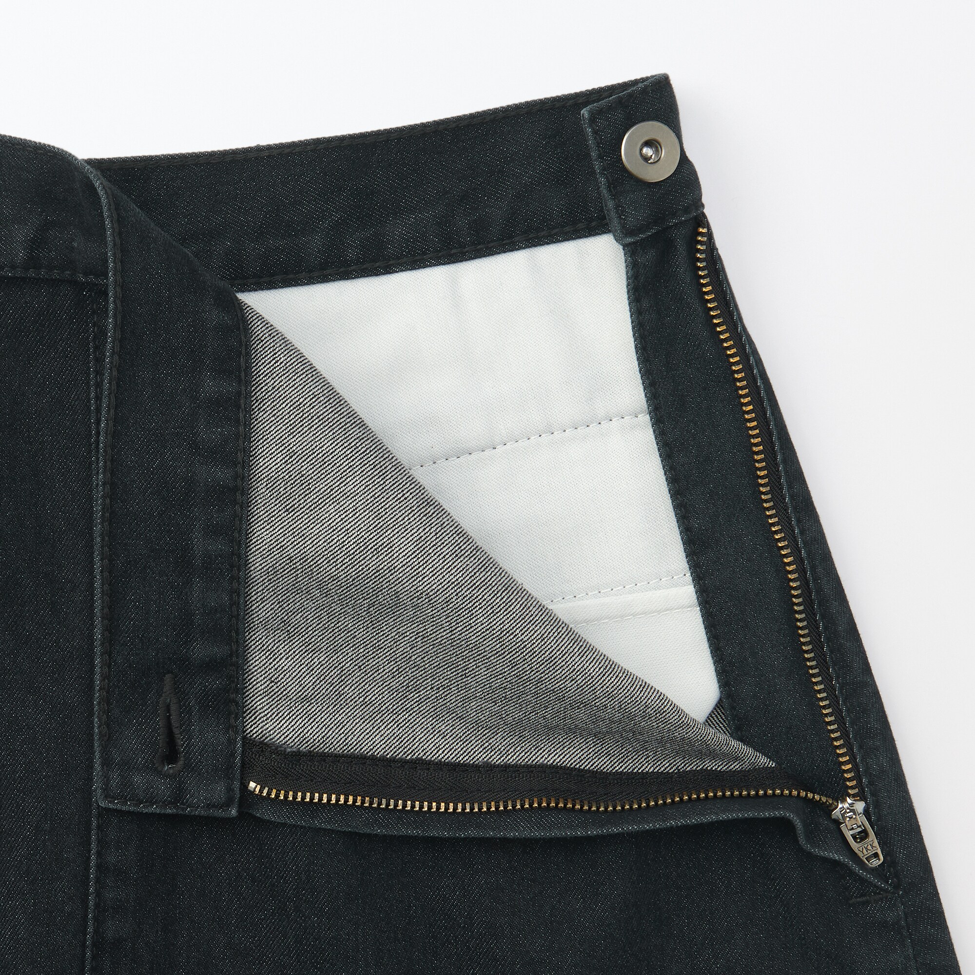 婦人　和紙混デニムスカート　ダークグレー