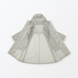 婦人　軽量撥水ナイロンフード付きコート