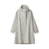 婦人　軽量撥水ナイロンフード付きコート