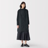 婦人　軽量撥水ナイロンフード付きコート