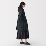 婦人　軽量撥水ナイロンフード付きコート