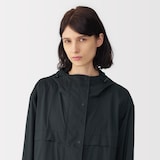 婦人　軽量撥水ナイロンフード付きコート