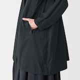 婦人　軽量撥水ナイロンフード付きコート