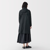 婦人　軽量撥水ナイロンフード付きコート