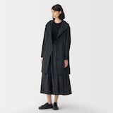 婦人　軽量撥水ナイロンフード付きコート