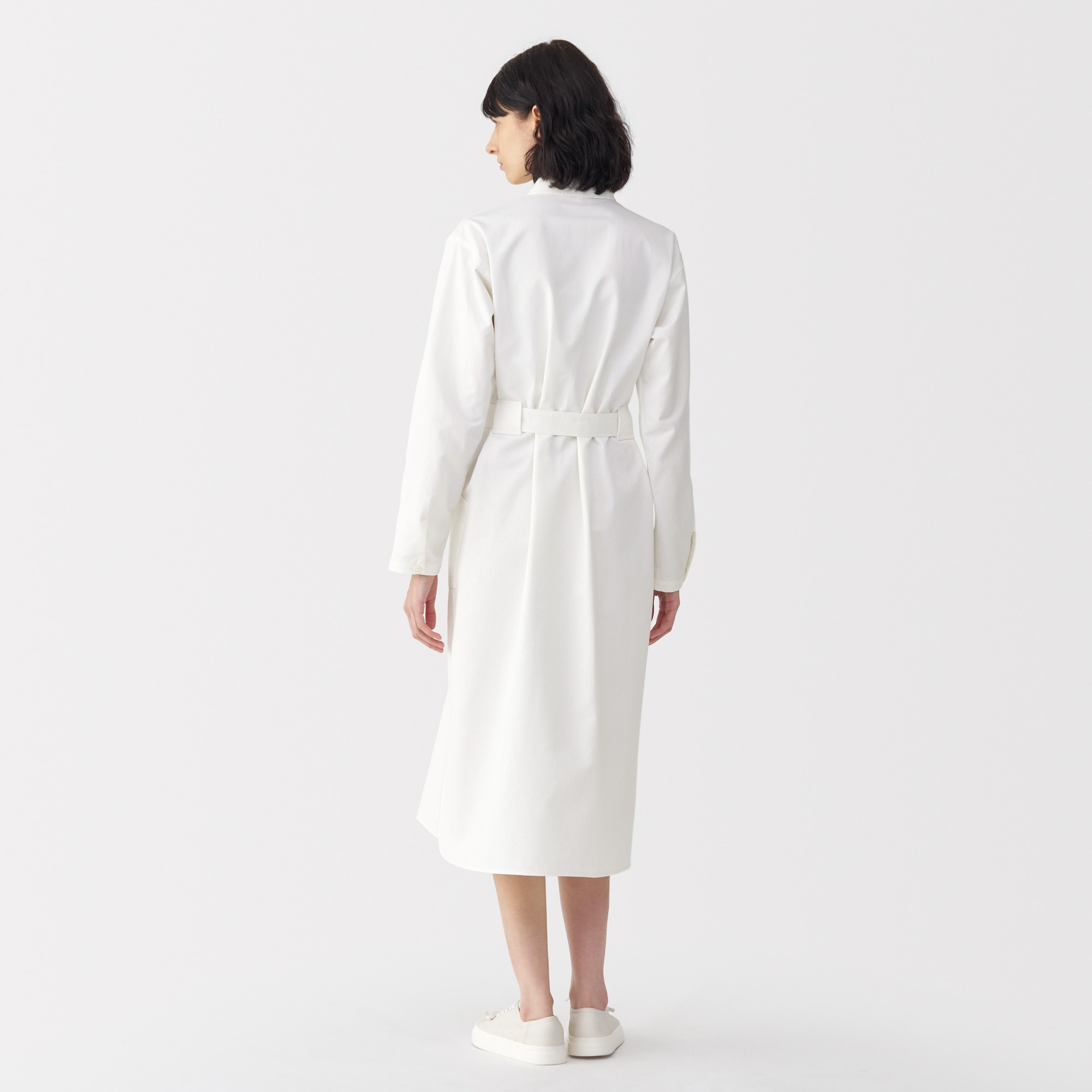 婦人 和紙混ツイルシャツワンピース | 無印良品