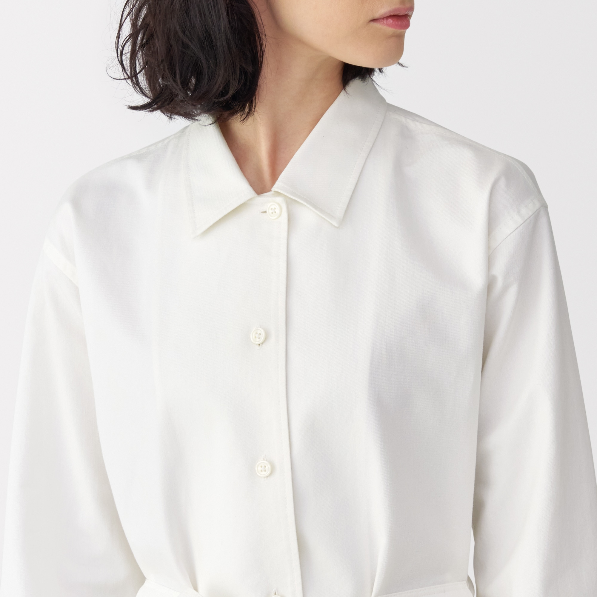 婦人　和紙混ツイルシャツワンピース