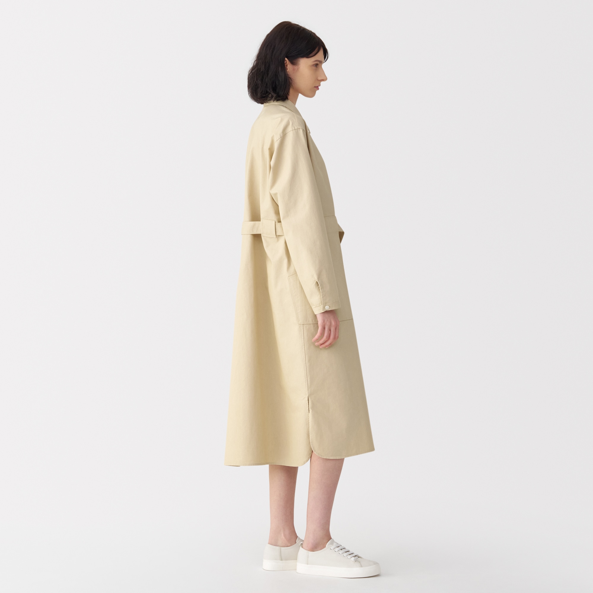 婦人　和紙混ツイルシャツワンピース