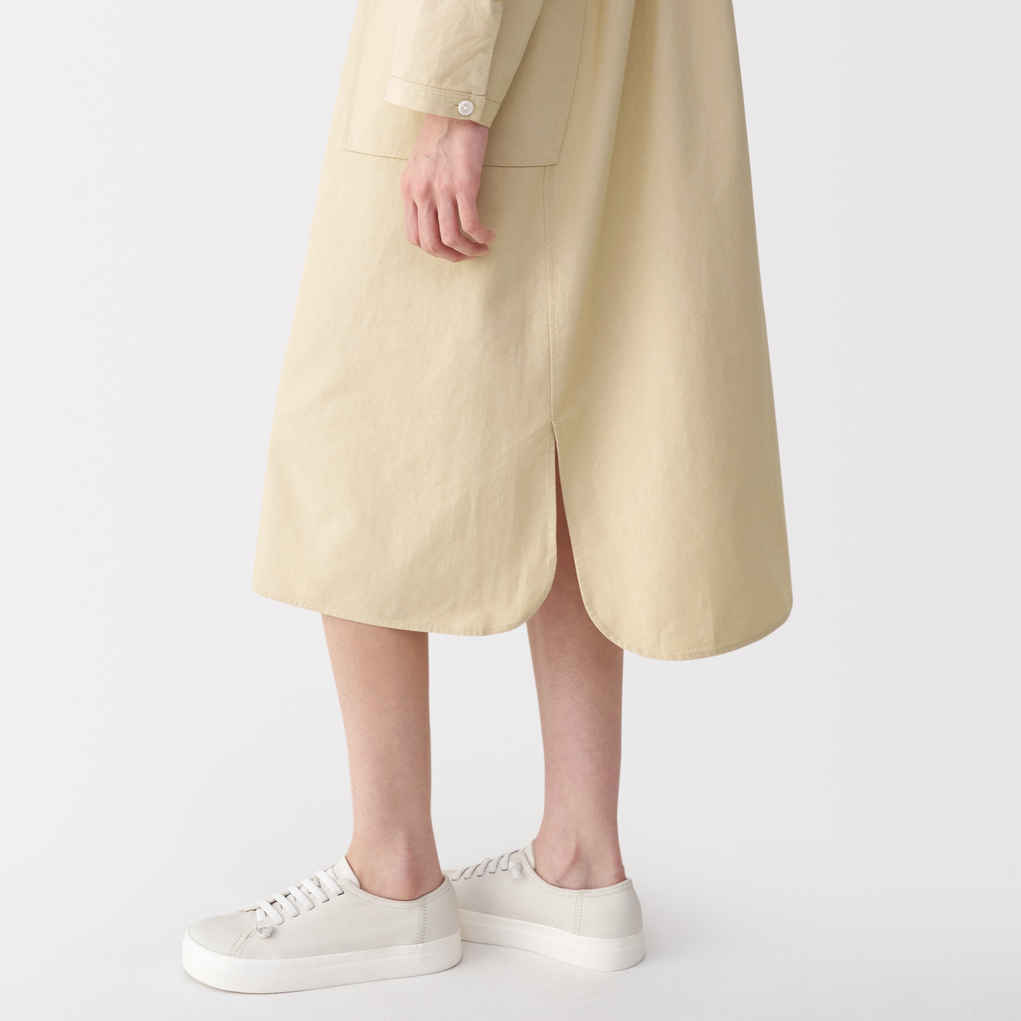 婦人　和紙混ツイルシャツワンピース