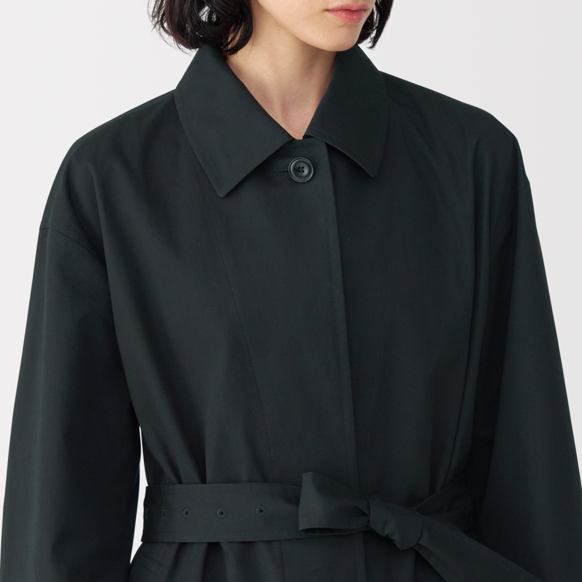 婦人　高密度コットンシングルブレストコート