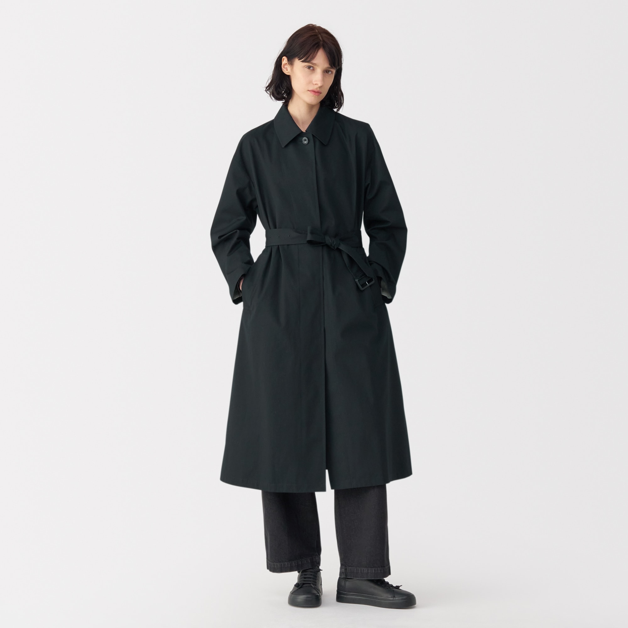 婦人 高密度コットンシングルブレストコート | 無印良品