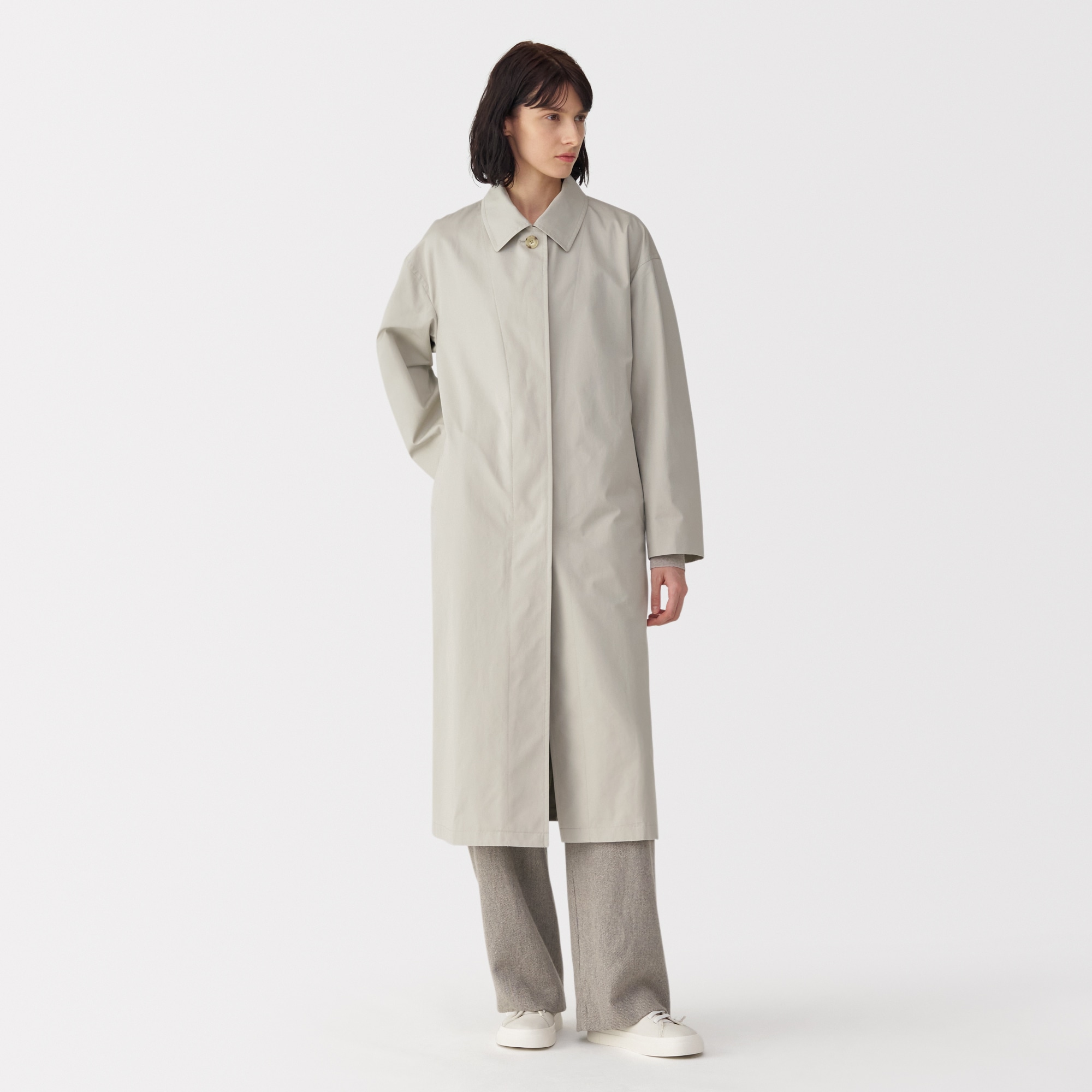 婦人　高密度コットンシングルブレストコート