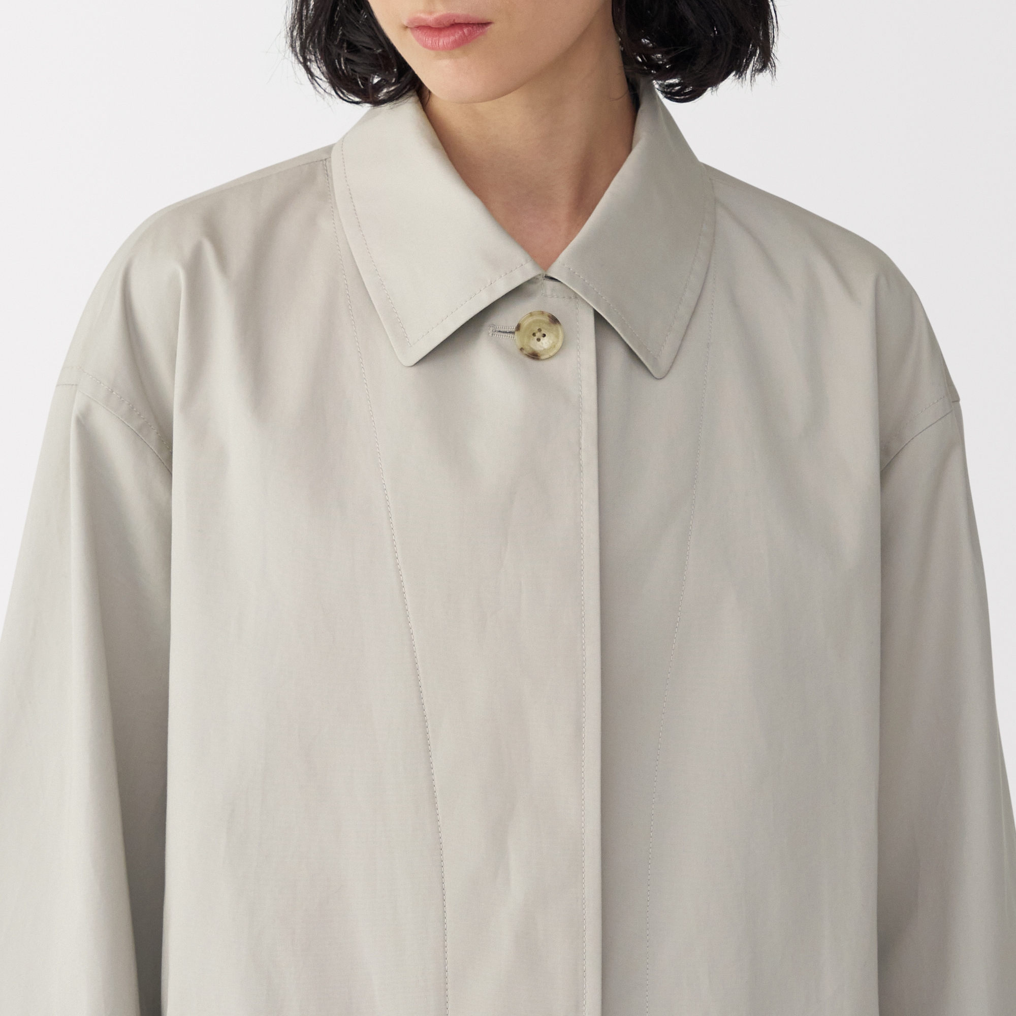 婦人　高密度コットンシングルブレストコート