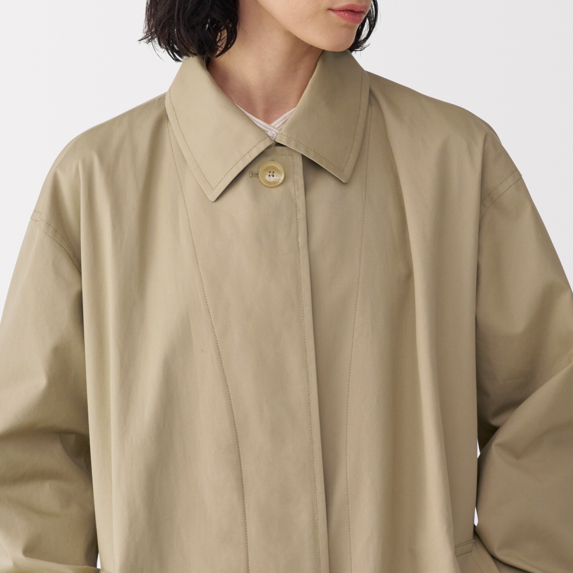 婦人 高密度コットンシングルブレストコート | 無印良品