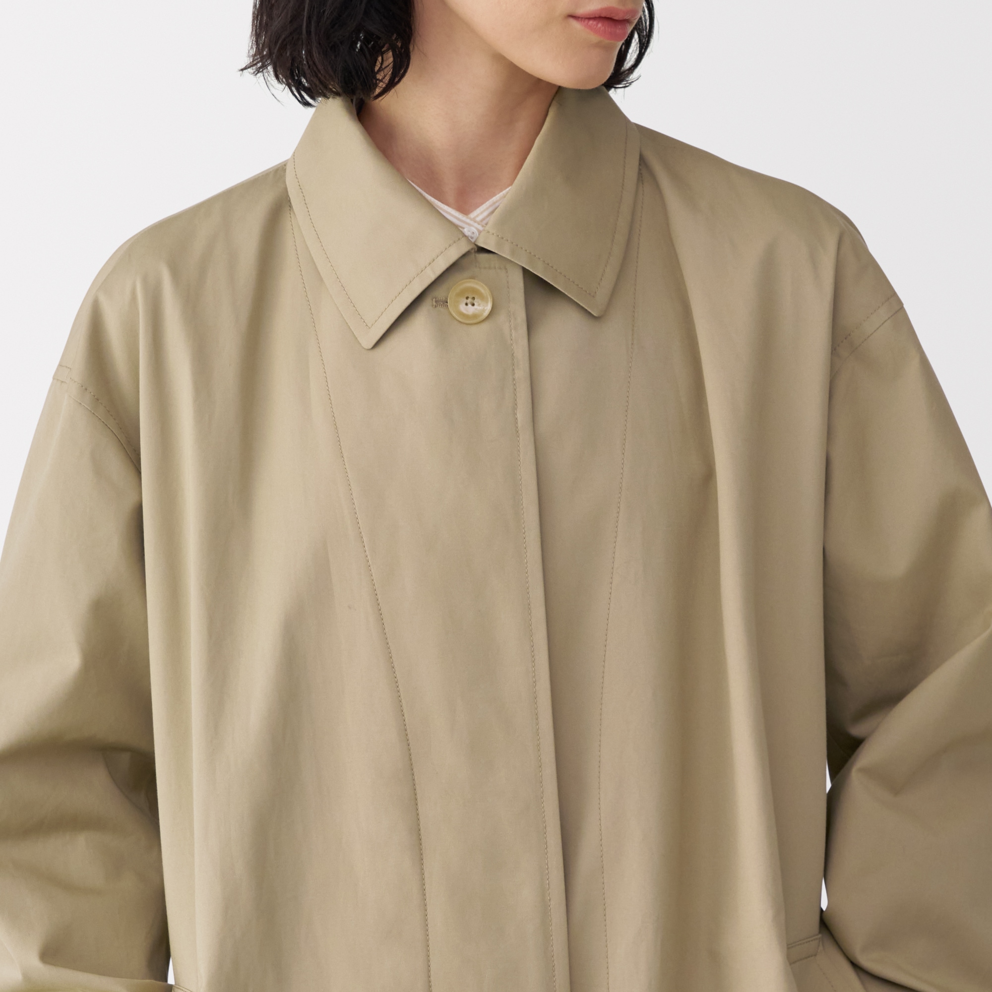 婦人　高密度コットンシングルブレストコート